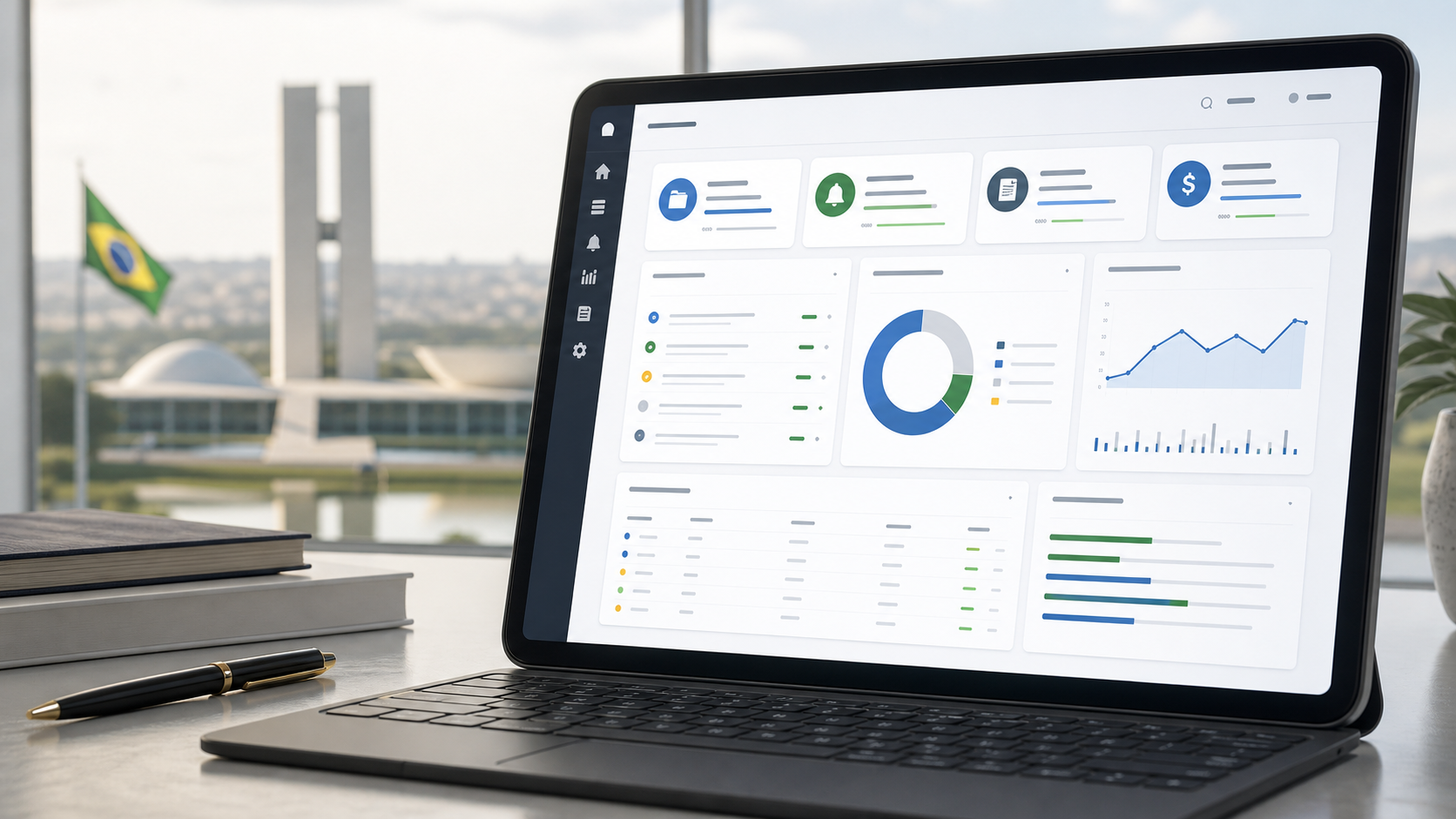 Painel do BuscaGov com oportunidades, contratos e empenhos